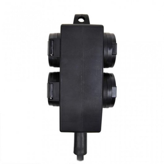 ProPlus Cable Extensión de Alimentación 4 Tomas Schuko 5m Negro
