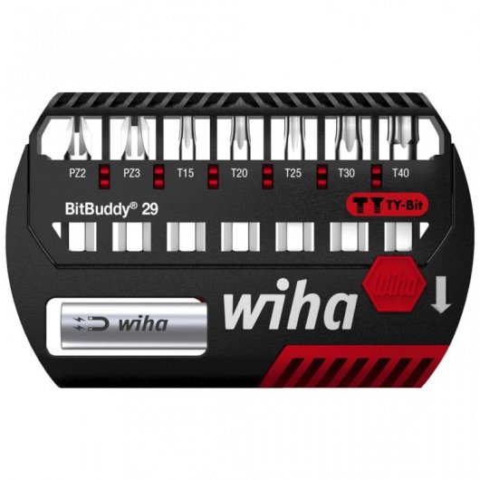 Wiha Juego de Puntas Ty Torx Pozidriv Bitbuddy 29mm 8 Piezas
