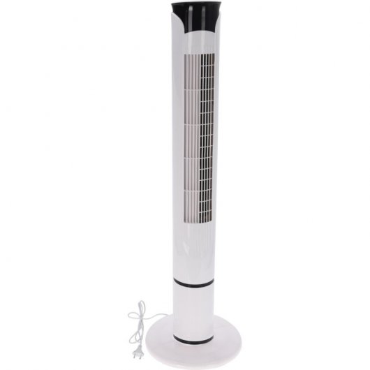 Excellent ventilateur tour électrique avec télécommande 45W blanc