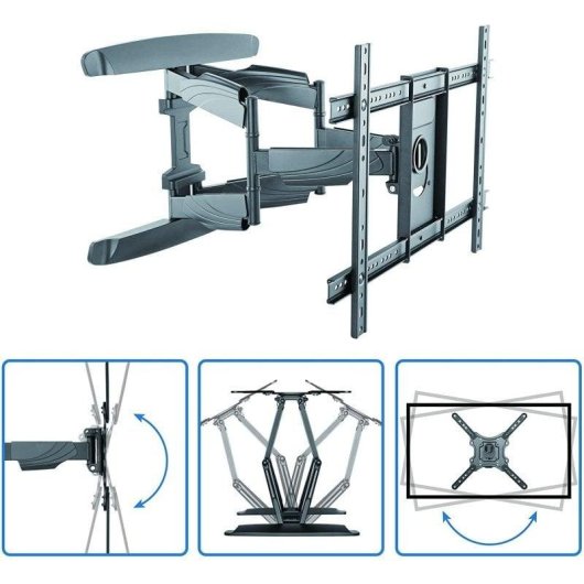 StarTech FPWARTB2 Support TV Mural Articulé 32 à 70" VESA 200x100 à 600x400 Max 45Kg