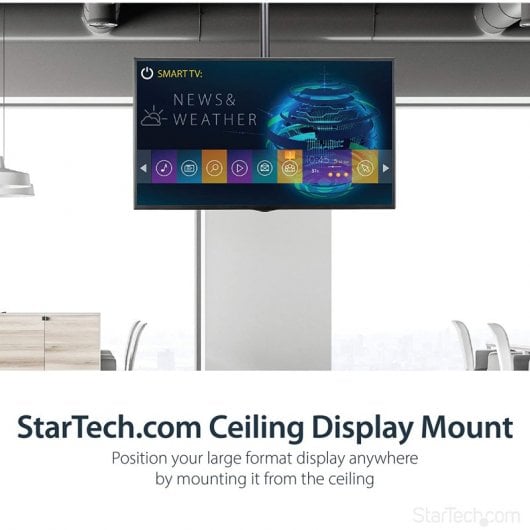 StarTech FPCEILPTBLP Suporte de Teto para TV 32"/75" VESA 600x400 Máx 50Kg