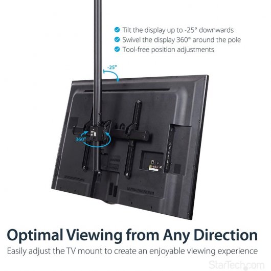 StarTech FPCEILPTBLP Suporte de Teto para TV 32"/75" VESA 600x400 Máx 50Kg