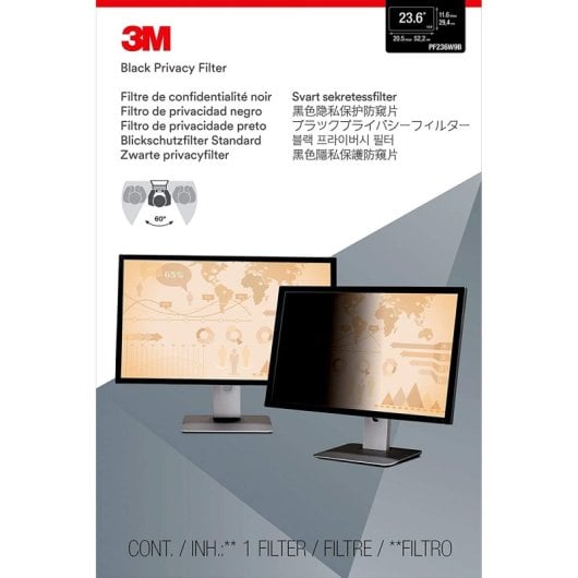 3M PF236W9 Filtro de Privacidad para Monitor de 23.6"
