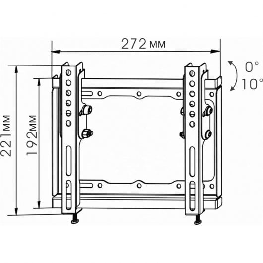Supporto TV TM Electron 17"/42" VESA 200x200 Max 20Kg