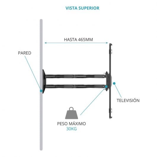 Supporto TV inclinabile/girevole TM Electron 32"/60" VESA 400x400 Max 30 kg