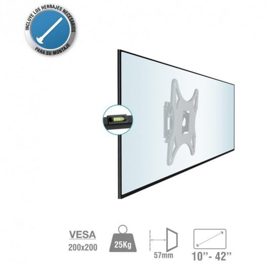 TM Electron Soporte Inclinable para TV 10"/40" VESA 200x200 Max 25Kg