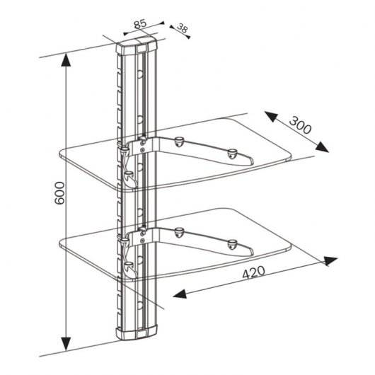 TM Electron Soporte para DVD/TDT Max 15kg