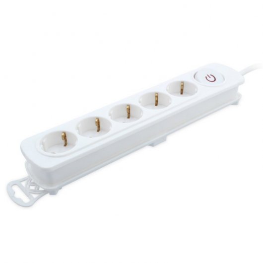 TM Electron Regleta 5 Tomas con Protección Blanco