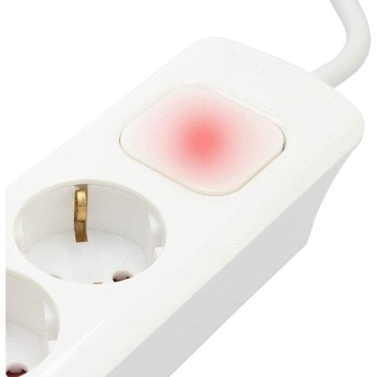 Multiprise TM Electron 4 Prises 2 USB Protection Interrupteur Blanc