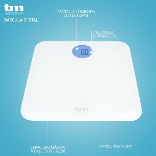 TM Electron Báscula de Baño Blanca