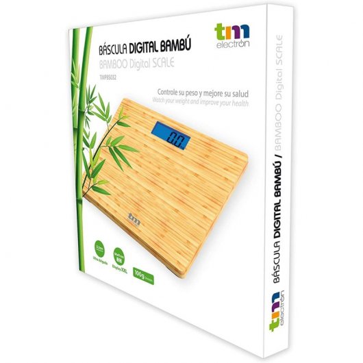 TM Electron Báscula de Baño Bambú
