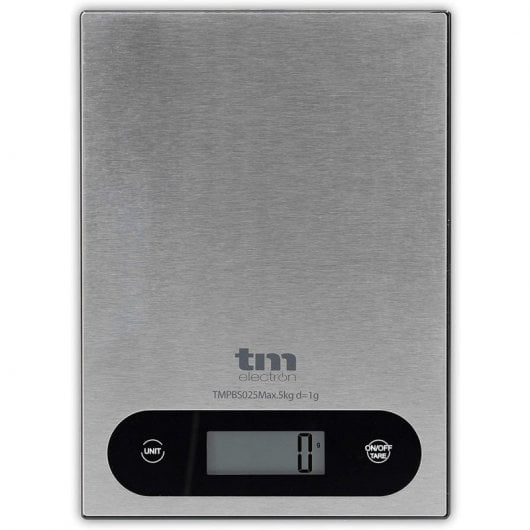 TM Electron Balança de Cozinha 5Kg Aço Inoxidável