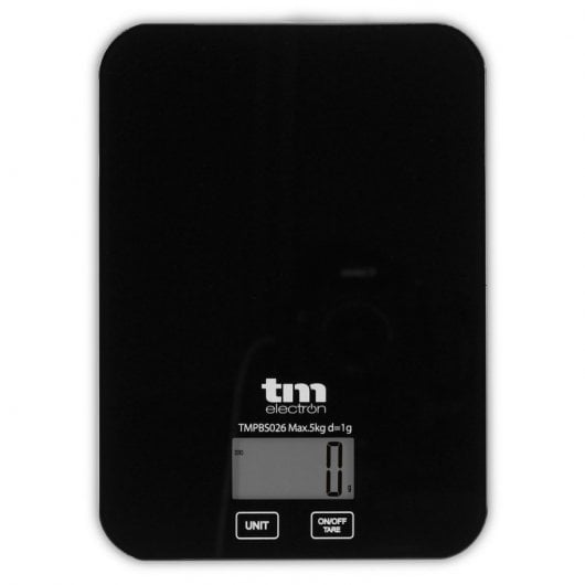 TM Electron Báscula de Cocina 5Kg Negra