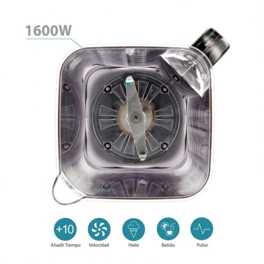 TM Electron Tritan Glass Blender 1600W Noir