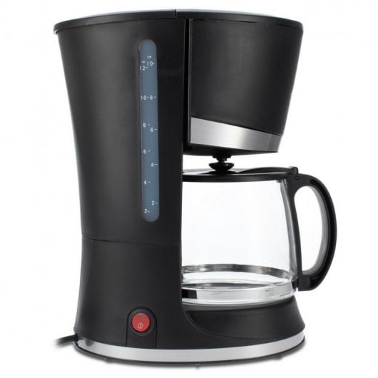TM Electron Filterkaffeemaschine, 10 Tassen, 800 W, Schwarz