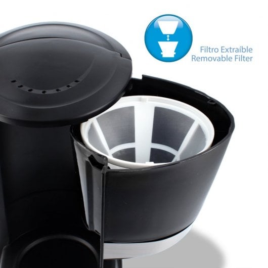 TM Electron Filterkaffeemaschine, 10 Tassen, 800 W, Schwarz