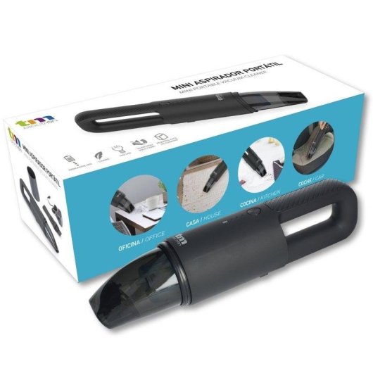 TM Electron Mini Aspirador Portátil Recargable Negro