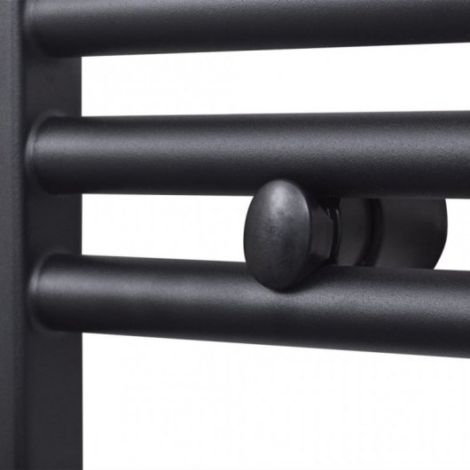 VidaXL Radiateur Sèche-Serviettes Droit 500x1160mm Noir