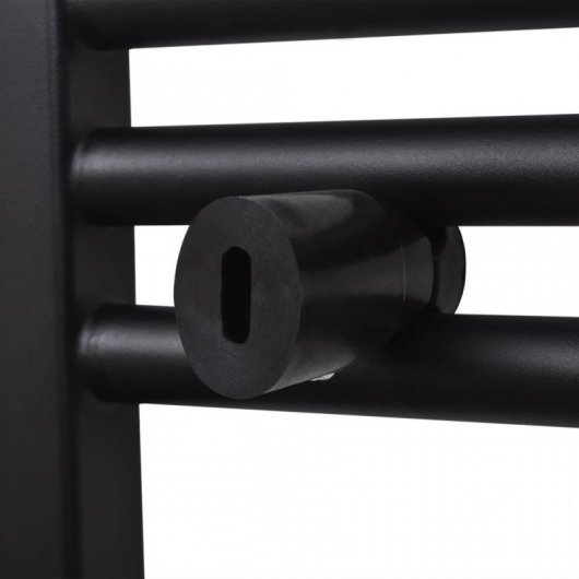VidaXL Radiateur Sèche-Serviettes Droit 500x1160mm Noir