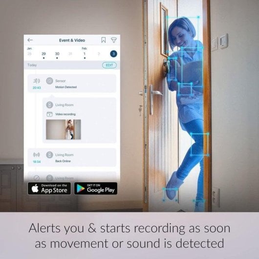 Caméra de surveillance D-Link DCS-8300LHV2 FullHD Vision Nocturne Intérieure IA Audio Bidirectionnel Contrôle Vocal