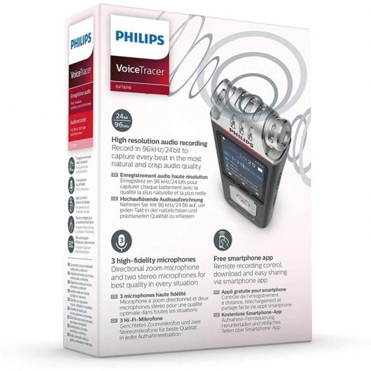 Philips Voice Tracer DVT6110/00 dictaphone Carte flash Anthracite, Chrome
