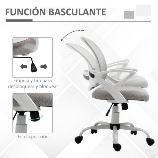 Vinsetto Silla de Oficina Malla Gris