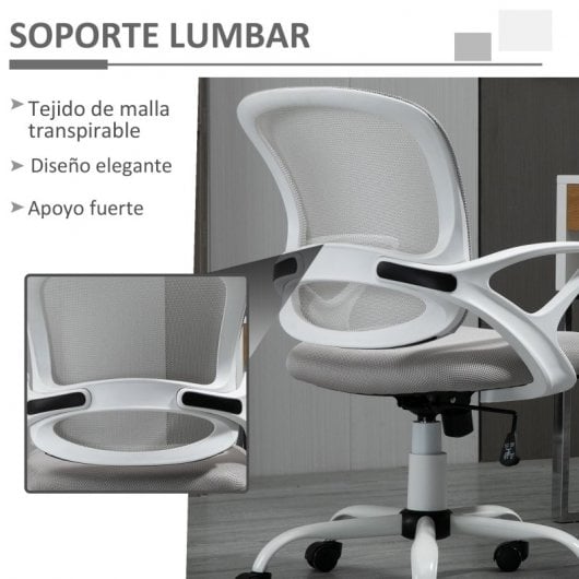 Vinsetto Silla de Oficina Malla Gris