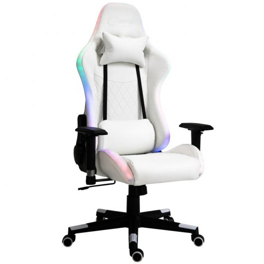 Vinsetto Silla Gaming RGB Blanco/Negro