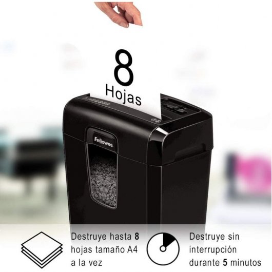 Fellowes 8Mc Destructora de Papel 14 Litros