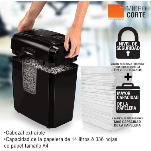 Fellowes 8Mc Destructora de Papel 14 Litros