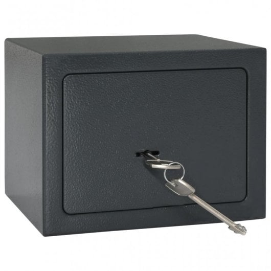 VidaXL Caja Fuerte Mecánica de Acero 23x17x17 cm Gris Oscuro
