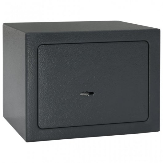 VidaXL Caja Fuerte Mecánica de Acero 23x17x17 cm Gris Oscuro