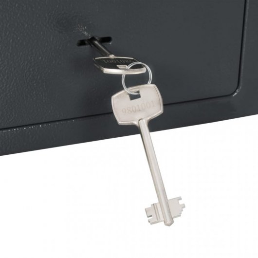 VidaXL Caja Fuerte Mecánica de Acero 23x17x17 cm Gris Oscuro
