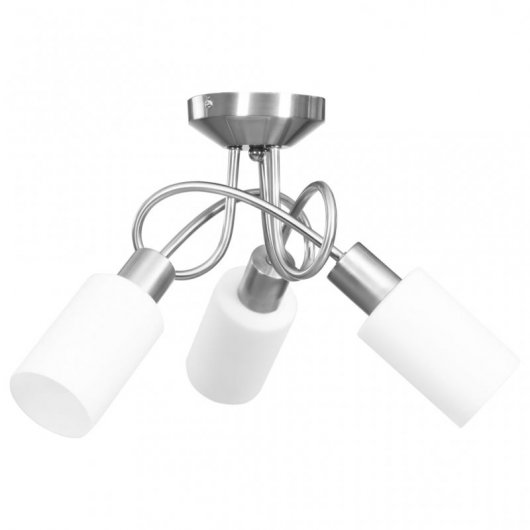 VidaXL Plafonnier Bol en Céramique 3xE14 Blanc
