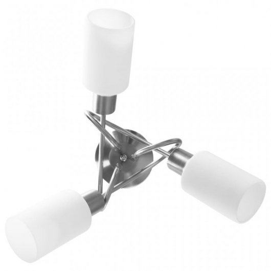 VidaXL Plafonnier Bol en Céramique 3xE14 Blanc