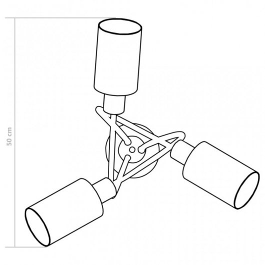 VidaXL Plafonnier Bol en Céramique 3xE14 Blanc