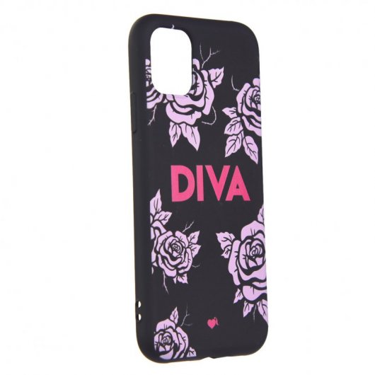 Funda Oficial de La Vecina Rubia Diva Silicona Negra para iPhone 11