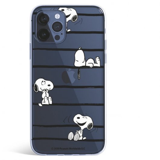 Funda Oficial de Peanuts Snoopy Rayas para iPhone 12 Pro Max