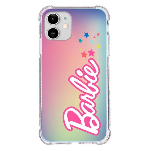 Funda Oficial de Mattel Barbie Logo Estrellas Brillo Láser para iPhone 12
