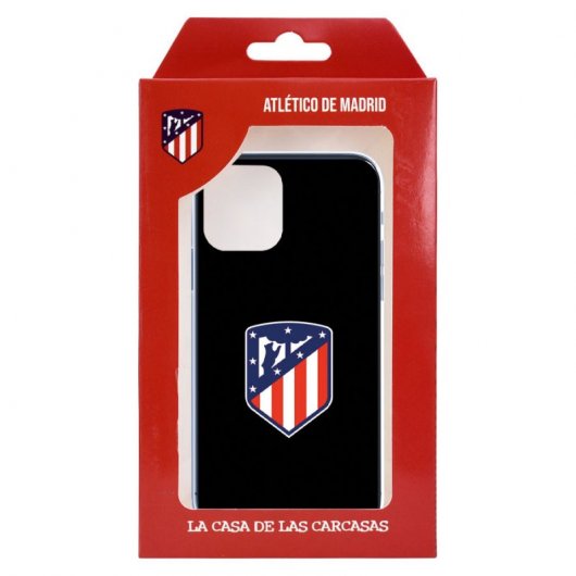 Funda Licencia Oficial del Atleti Escudo Fondo Negro para Xiaomi Redmi Note 9
