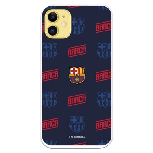 Funda Licencia Oficial del FC Barcelona Escudo Patrón Rojo y Azul para iPhone 11