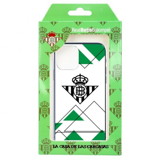 Funda Licencia Oficial Real Betis Balompié Escudo Negro Fondo Verdiblanco para iPhone 11