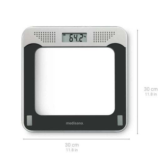 Báscula Medisana 40448 Pessoal Eletrónica 180kg LCD Precisão 100g Preto Cinzento