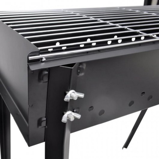 VidaXL Barbacoa de Carbón Cuadrada con Soporte