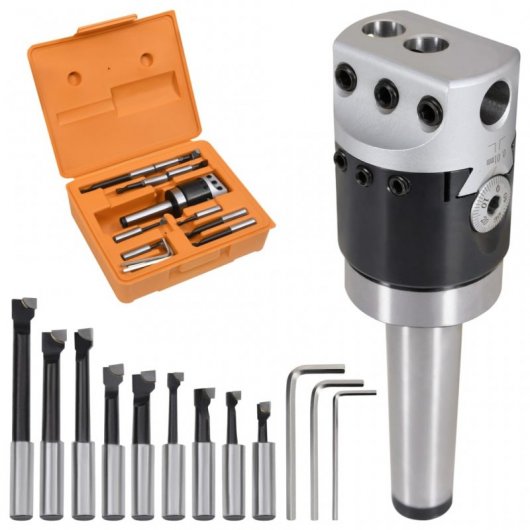 VidaXL MT3-F1-12 Set de Herramientas Perforación 15 Piezas Cabezal 50mm