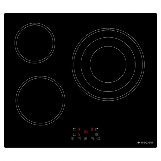 Apes APV1303 3-Zonen-Cerankochfeld 60 cm Schwarz
