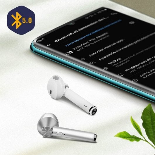 Akashi Altsilearb Casque Bluetooth Blanc/Argent