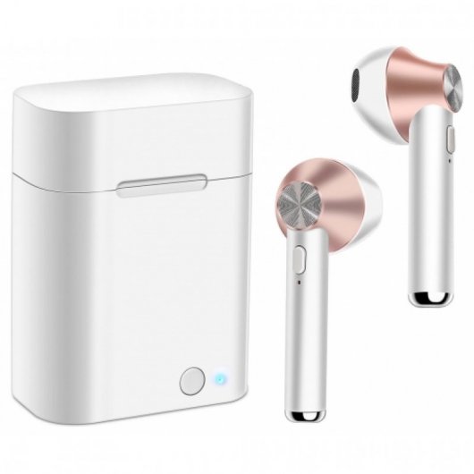Akashi Altpnkearb Auriculares Bluetooth Blanco/Rosa