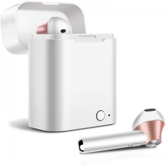 Akashi Altpnkearb Auriculares Bluetooth Blanco/Rosa