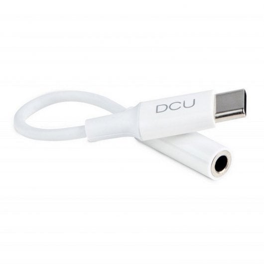 Adattatore DCU Tecnologic da USB-C a jack da 3,5 mm maschio/femmina bianco